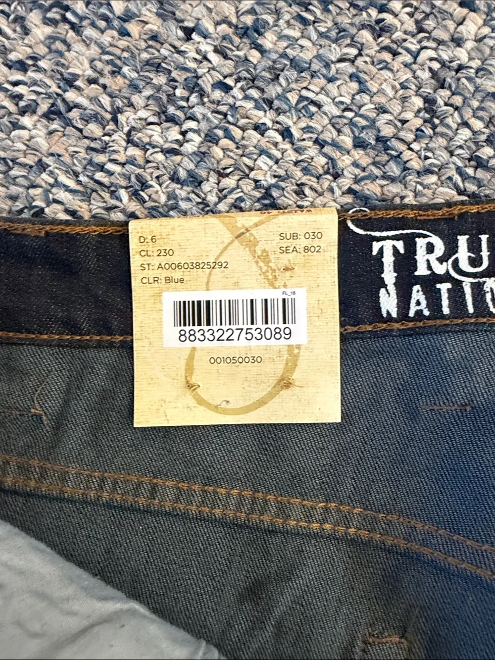 True Religion Men's Relaxed Dark Blue Jeans